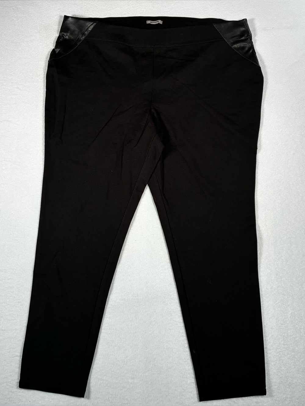MauriceS Ponte Pants with Faux Leather Trim Pull up NWOT size 2x